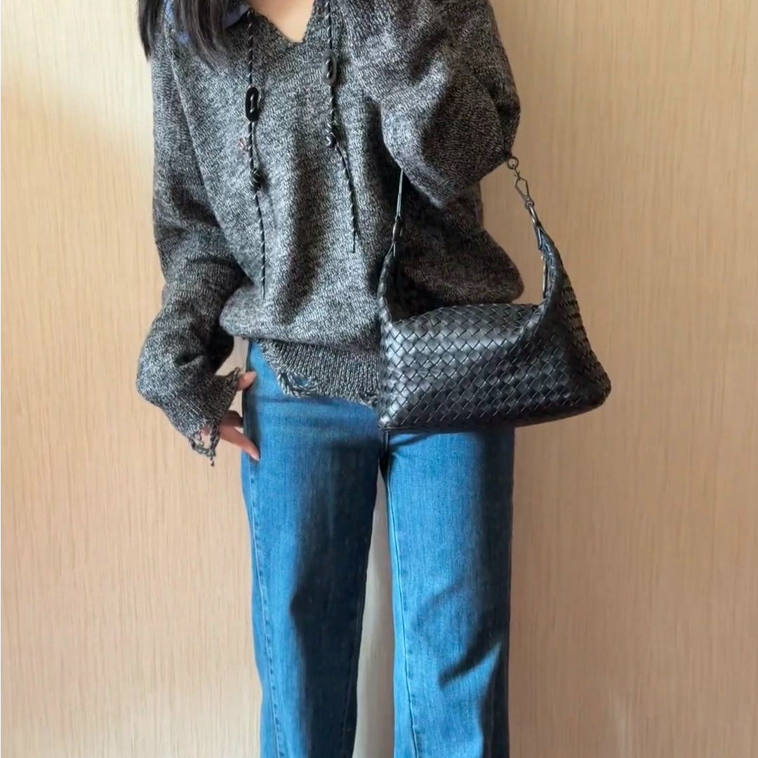 【大老板专属】【遛狗包】2025新款编织拉链开合单肩手提包女款