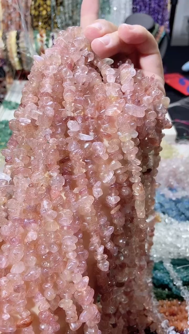 未镶嵌珠宝半成品水晶草莓晶