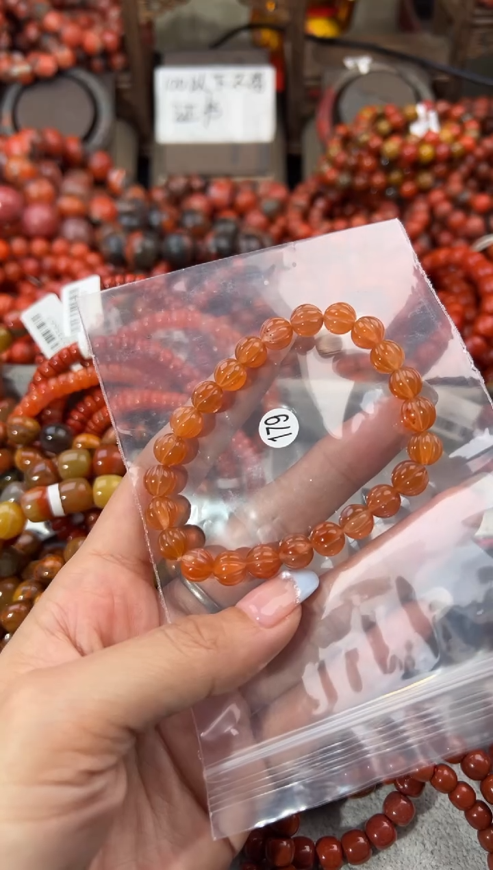 未镶嵌手串南红玛瑙7+