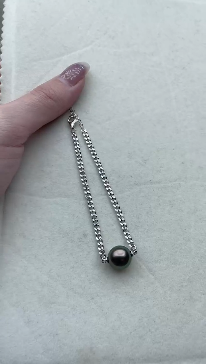 【闪购商品】海水珍珠手链银S925镶嵌33