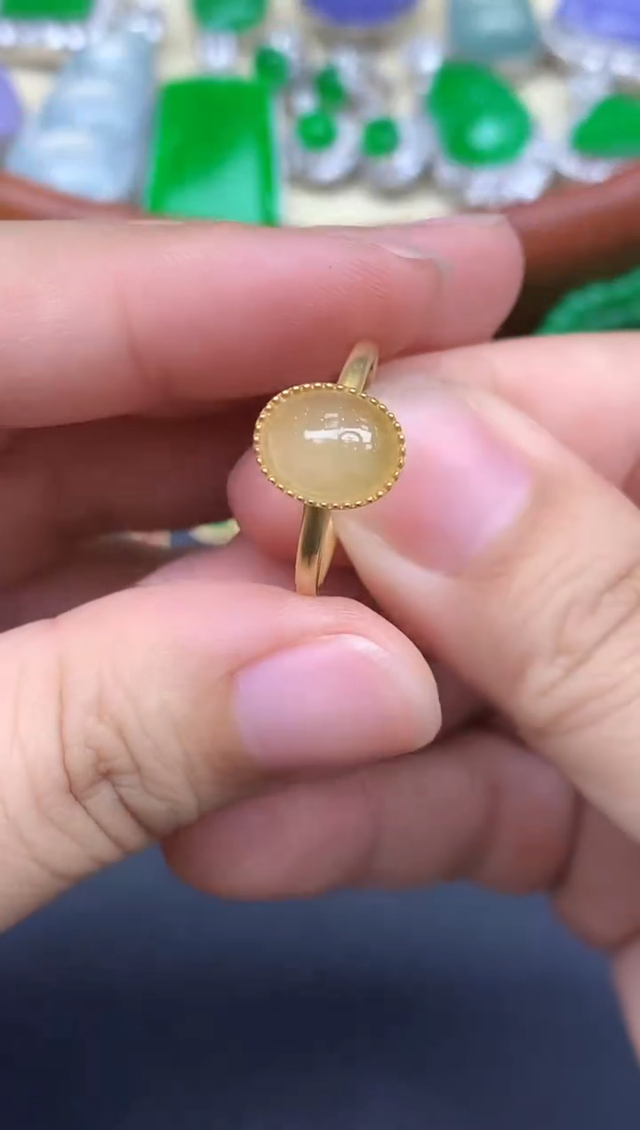 18K金镶嵌戒指翡翠371-中国好珍宝