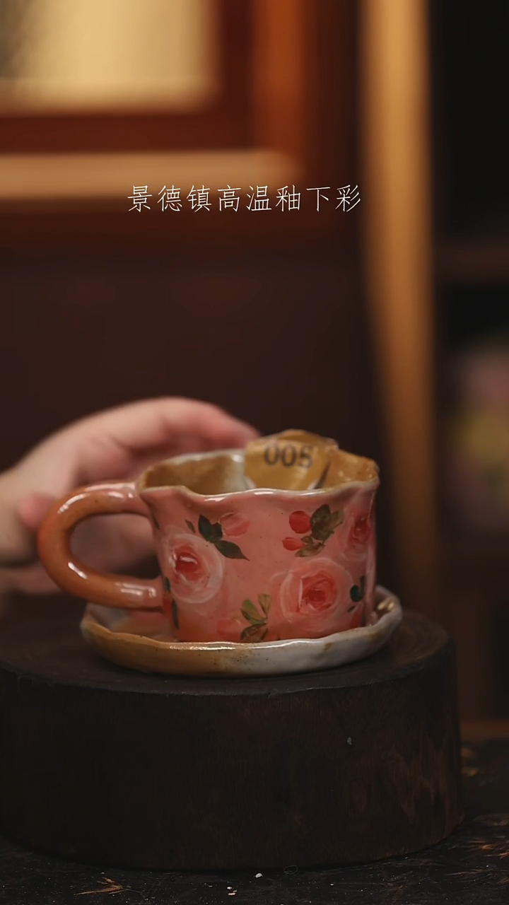 陶瓷景德镇高温釉下手绘陶瓷@L005@