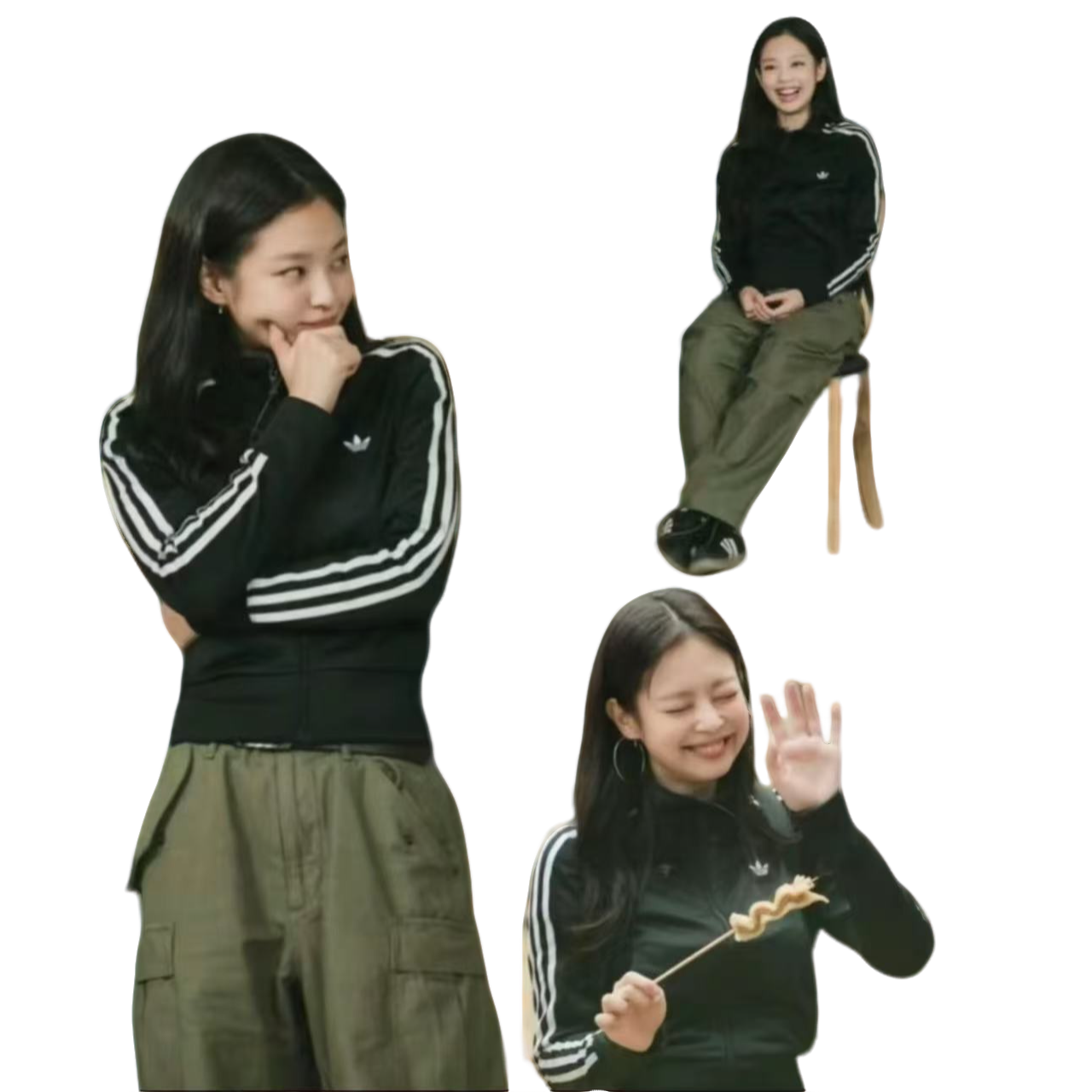 阿迪达斯三叶草女复古穿搭针织运动修身夹克外套IY7278