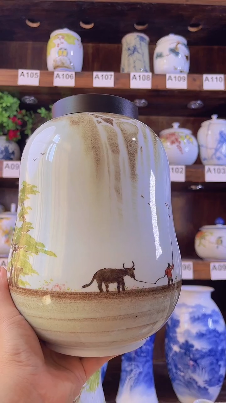 迎君陶瓷纯手工手绘   