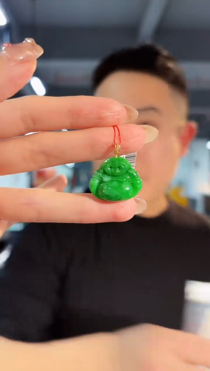 【闪购商品】翡翠颈饰18K金镶嵌 缅料A货/支持复检/一件