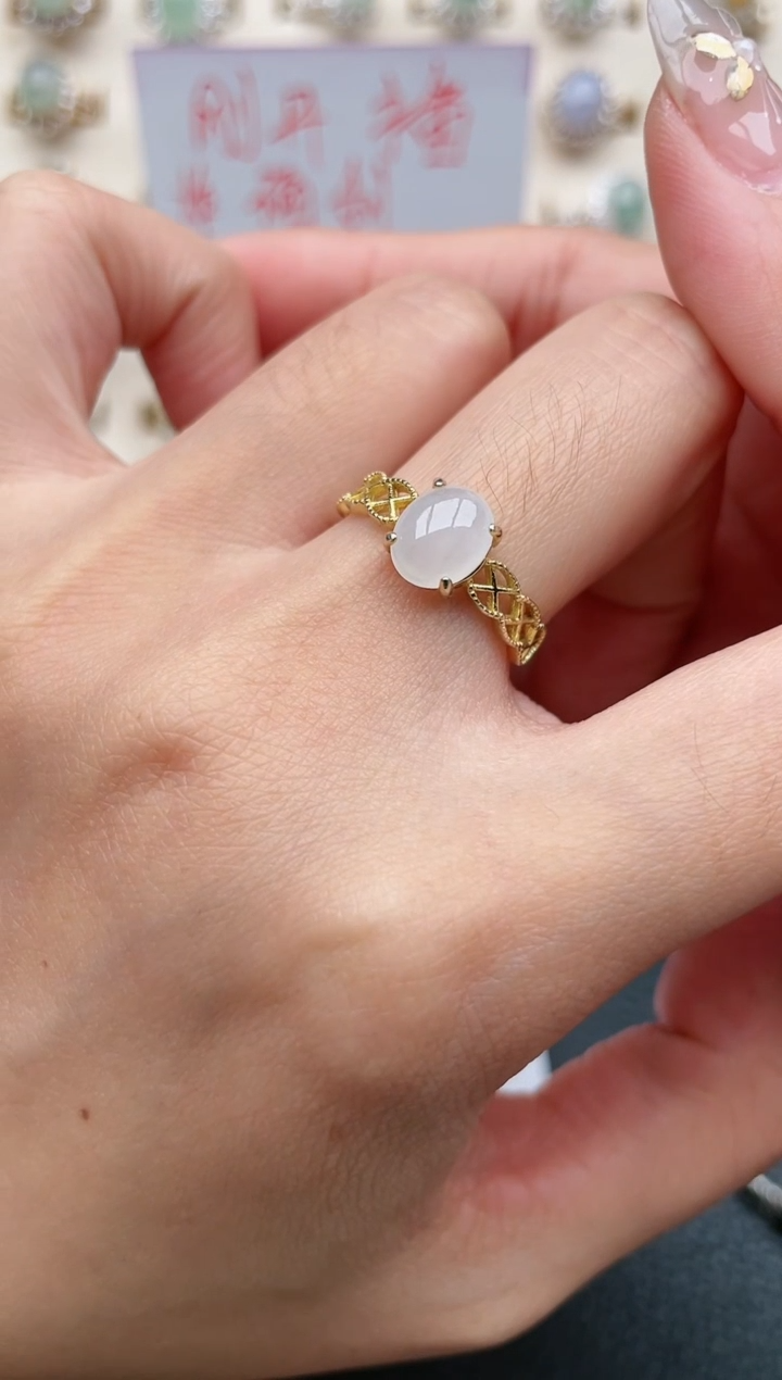 【闪购商品】翡翠戒指银S925镶嵌1111