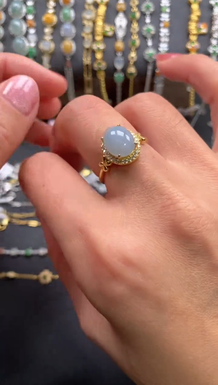 【闪购商品】翡翠戒指银S925镶嵌111111111     1