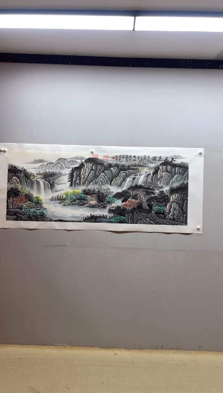 【闪购商品】国画张金专 松山飞瀑