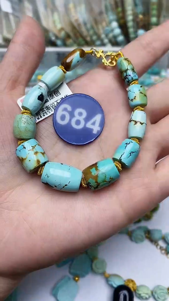 【闪购商品】绿松石手链银S925镶嵌684