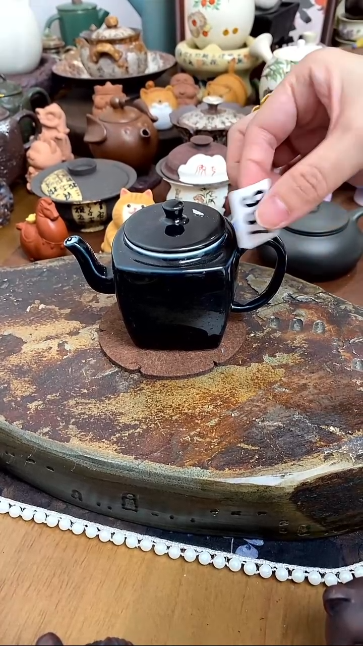 【茶瓷物语】乌金黑茶壶957