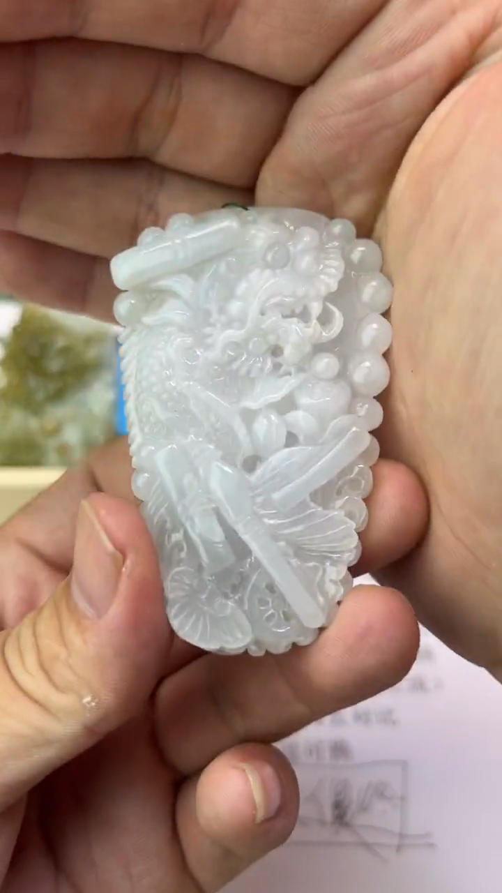 翡翠未镶嵌颈饰李*运天然翡翠