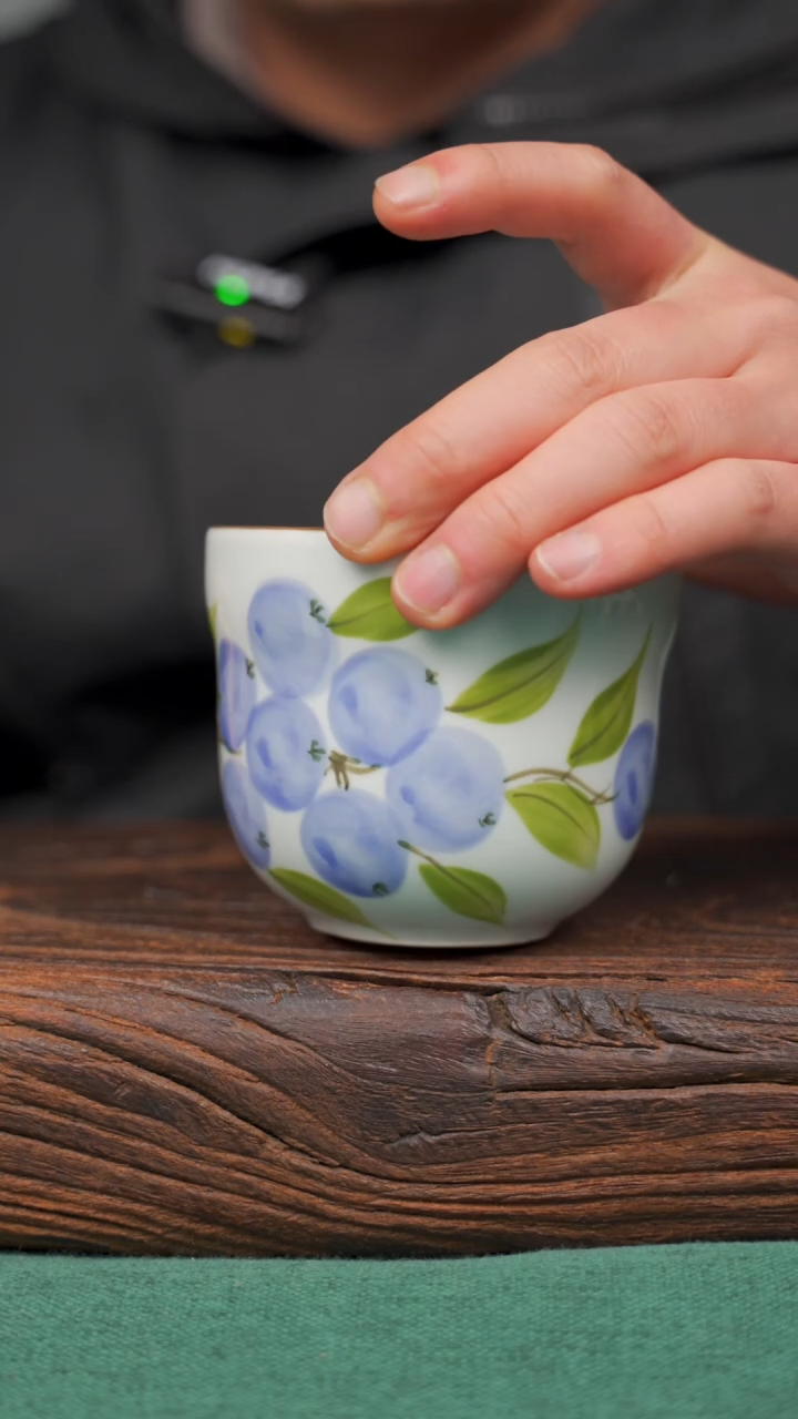 【闪购商品】瓷片86景德镇杯釉下手工手绘瓷器