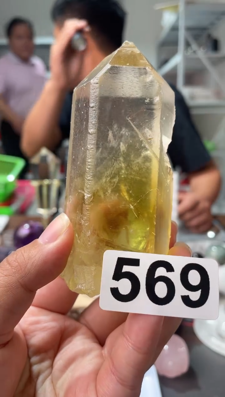 未镶嵌大型摆件（非配饰）水晶黄水晶原石柱子569