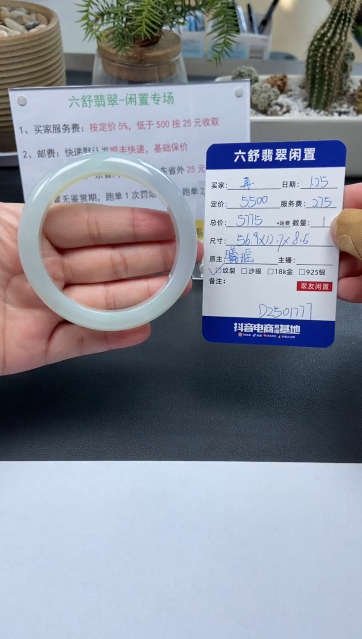 【闪购商品】翡翠手镯未镶嵌D2501777