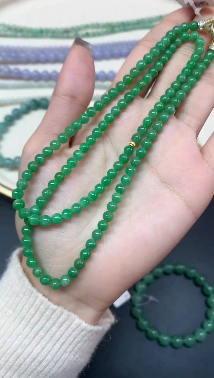 【闪购商品】翡翠项链未镶嵌珠链A191|16800