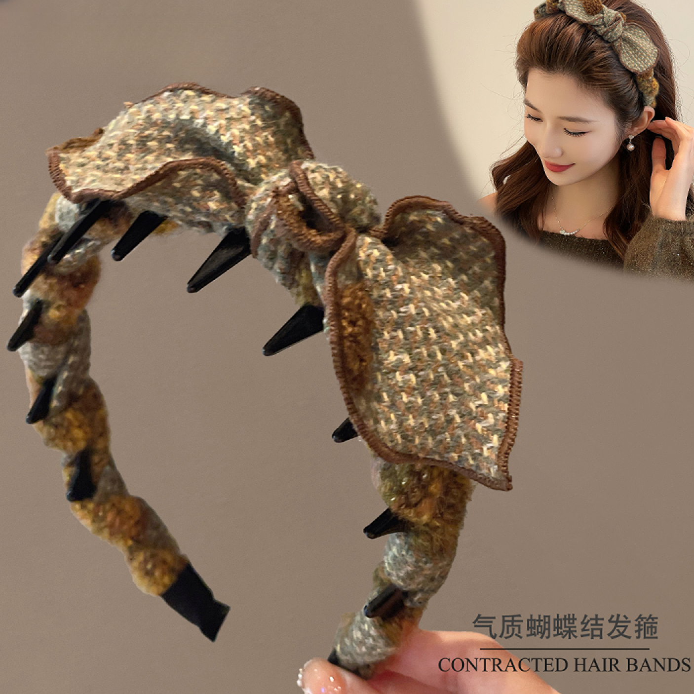 蝴蝶结发箍女高颅顶2025新款秋冬发带洗脸头箍宽边压发卡发捆头饰