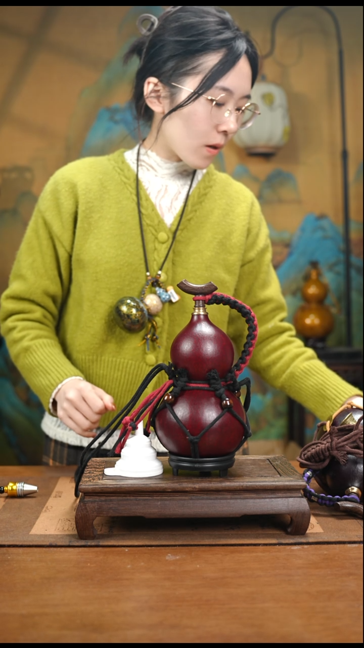 WS064网兜款大漆酒葫芦（现货现发）