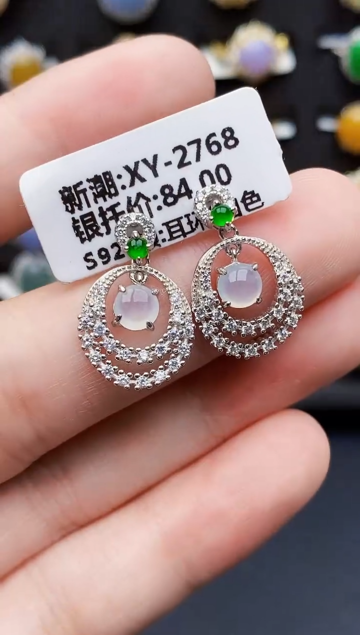 银S925镶嵌戒指翡翠3314