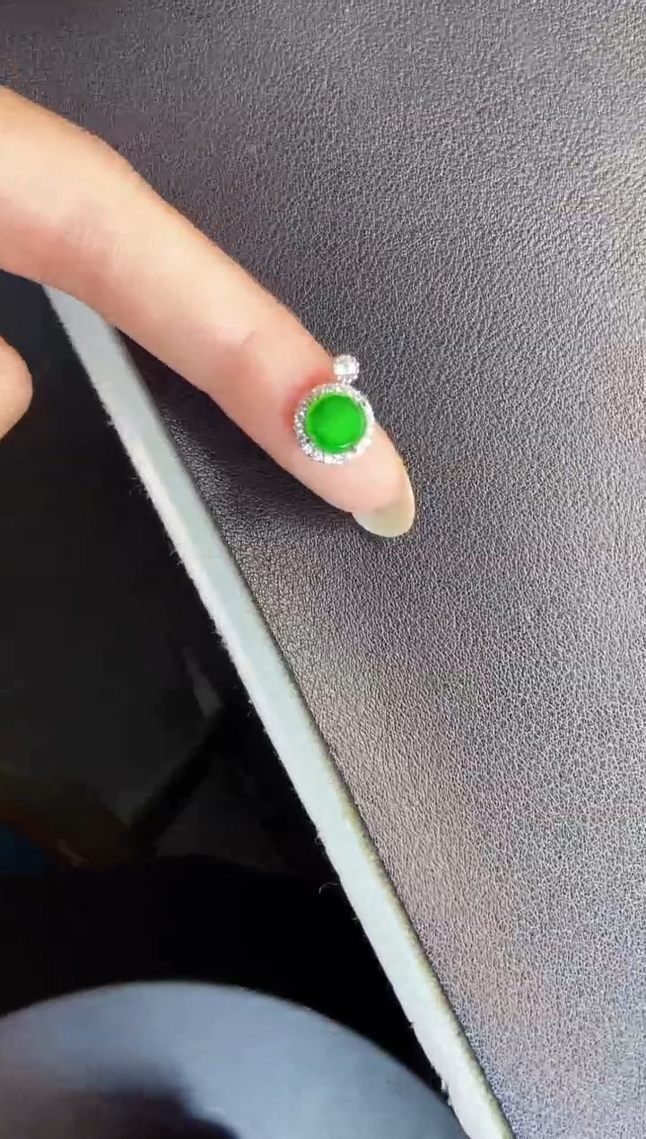 吊坠(不含链)银S925镶嵌翡翠1