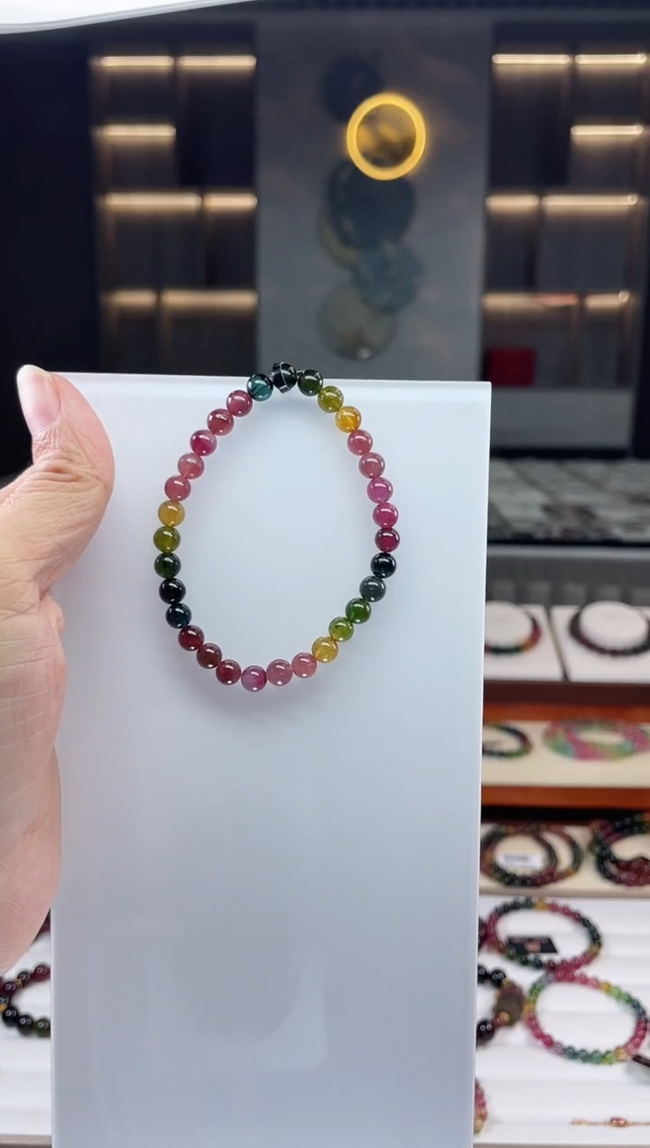单圈手串未镶嵌碧玺（多样性发一条）Q