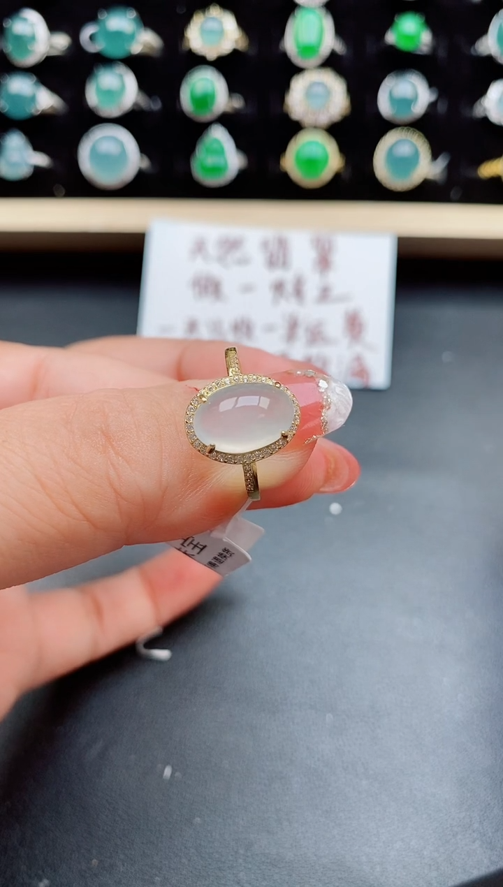 【闪购商品】翡翠戒指银S925镶嵌50800