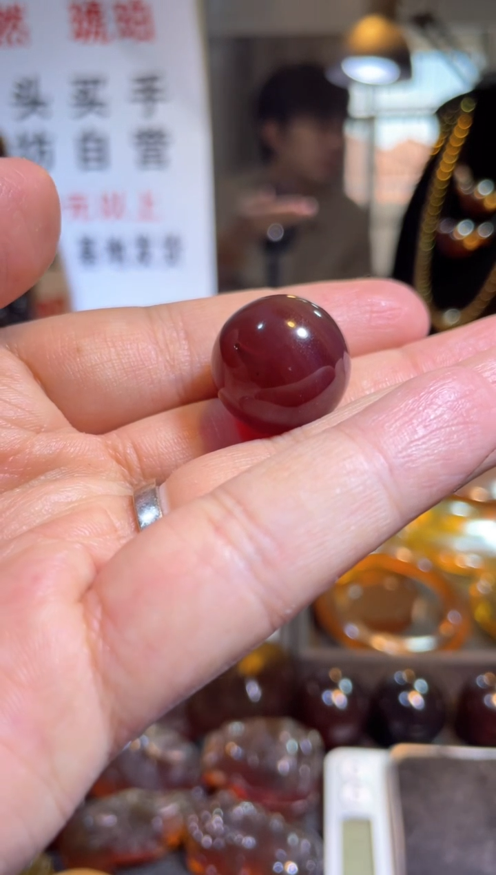 【闪购商品】琥珀裸石未镶嵌灵草珀 紫蜜单珠卡20