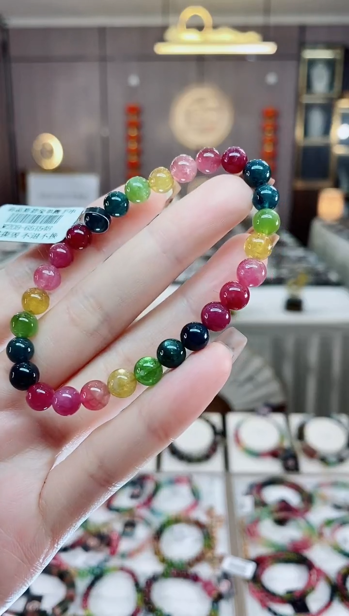 【闪购商品】碧玺单圈手串6mm+未镶嵌一物一证dan