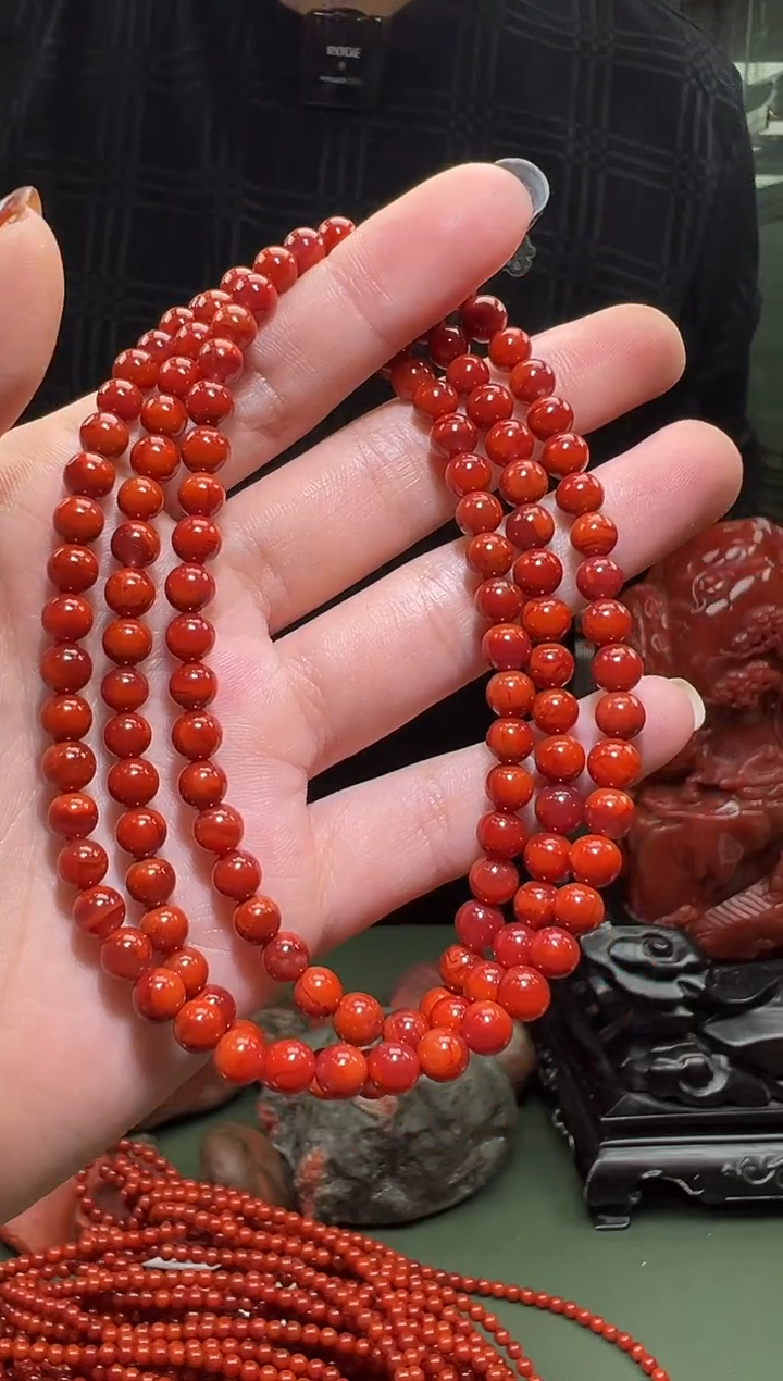【闪购商品】南红玛瑙手链未镶嵌多圈手串一条约5mm+ 多样性发货