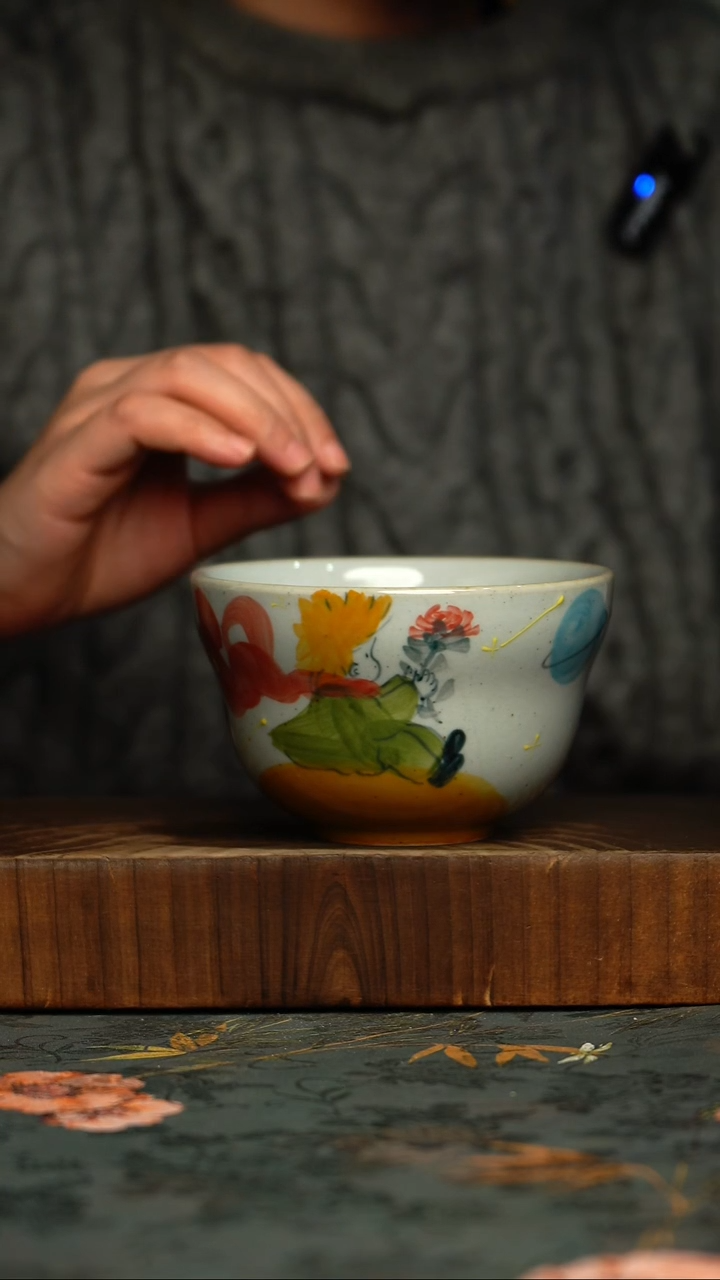 瓷片釉下彩手工手绘同款陶器