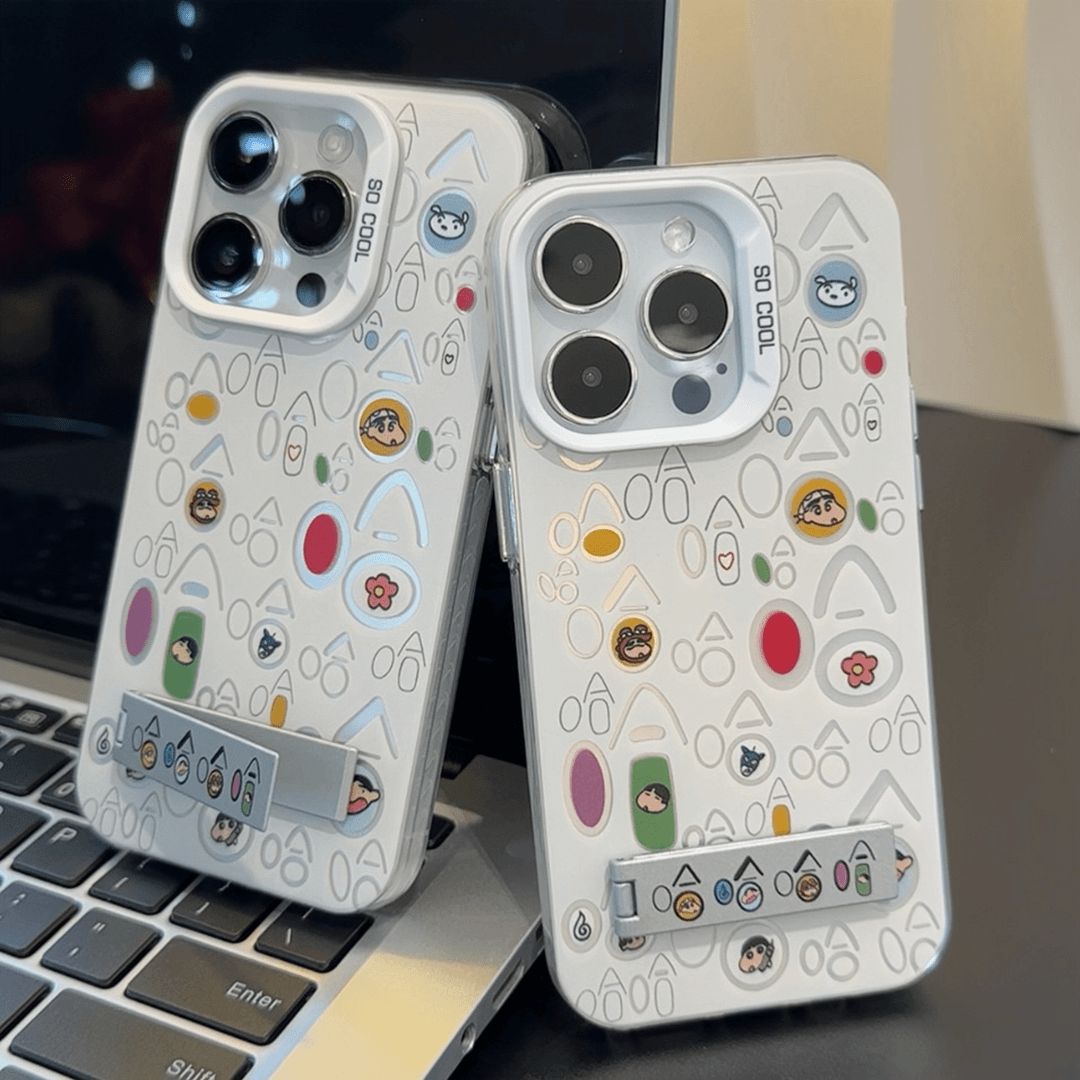 适用苹果16PROMAX手机壳iPhone15卡通14支架款13硬壳12可爱11防摔