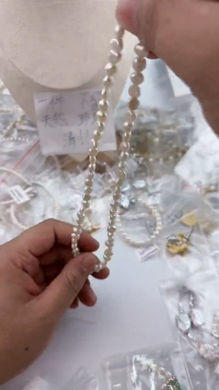 【闪购商品】淡水珍珠111银S925镶嵌珍珠项链