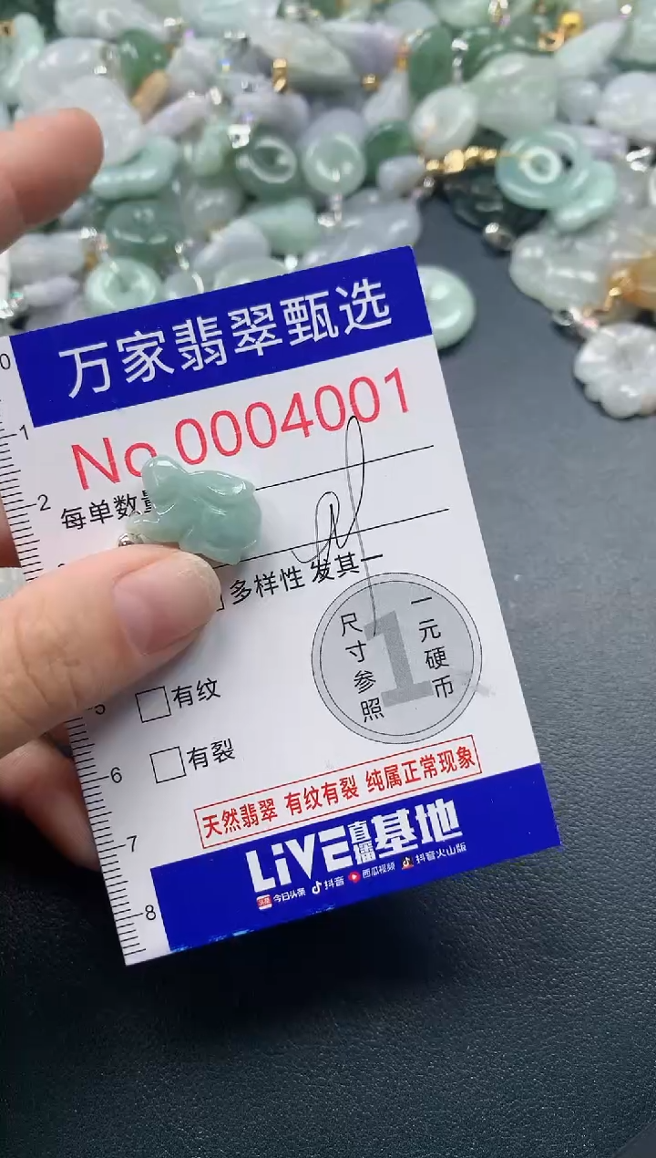 吊坠(不含链)未镶嵌翡翠4001