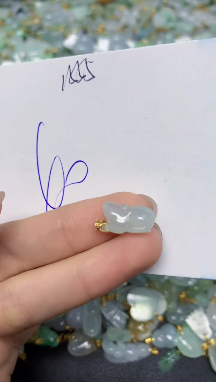 【闪购商品】翡翠颈饰18K金镶嵌天然翡翠A货