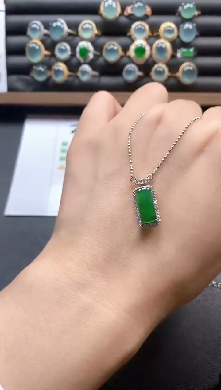 银S925镶嵌戒指翡翠51511