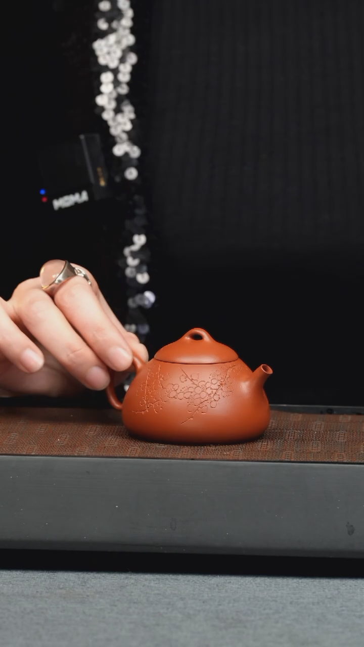 【闪购商品】紫砂茶壶五堂 冬心权（空香沾手）-刻