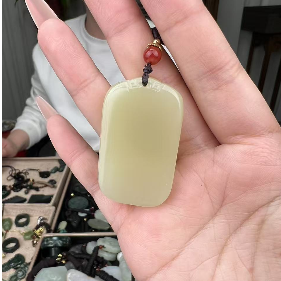 和田玉无事牌吊坠（拍一发一，多样性发货）