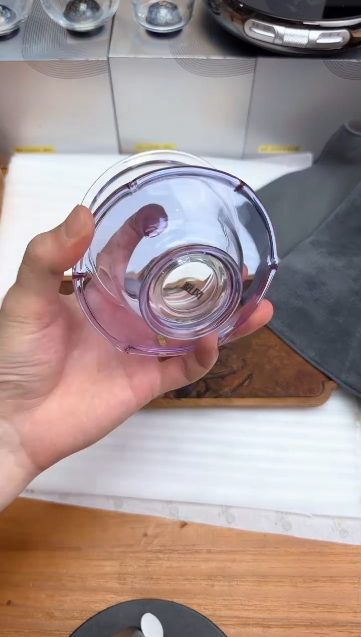 风谜金标沁兰盖碗浅紫+茶巾