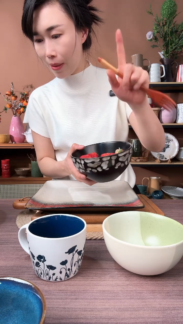 瓷片6.2英寸豹纹碗微瑕
