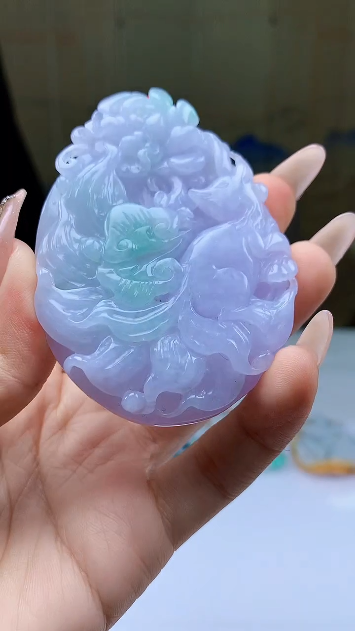 【闪购商品】定制翡翠未镶嵌5155ty-毛货挂件