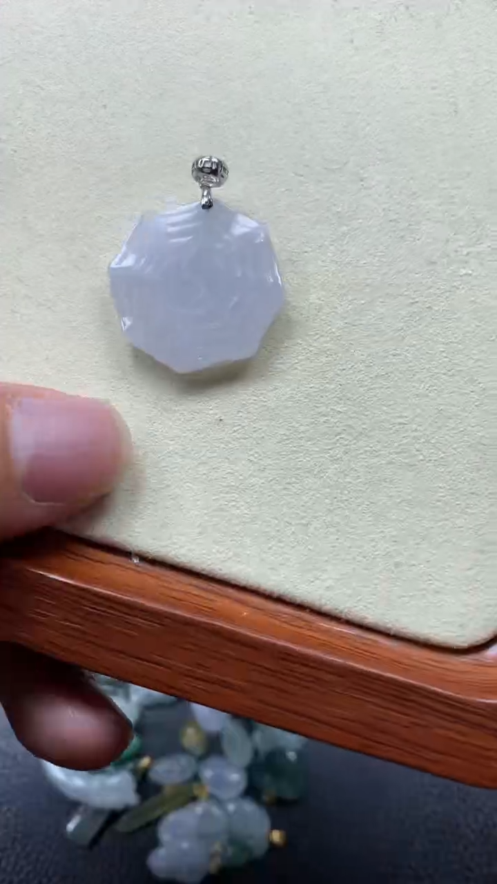 【闪购商品】翡翠颈饰银S925镶嵌015翡翠吊坠