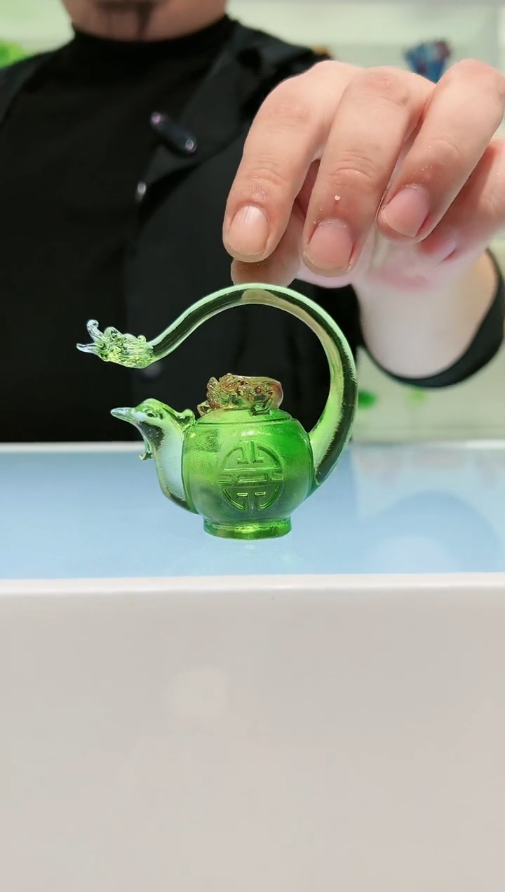 【闪购商品】茶宠古法琉璃把把壶