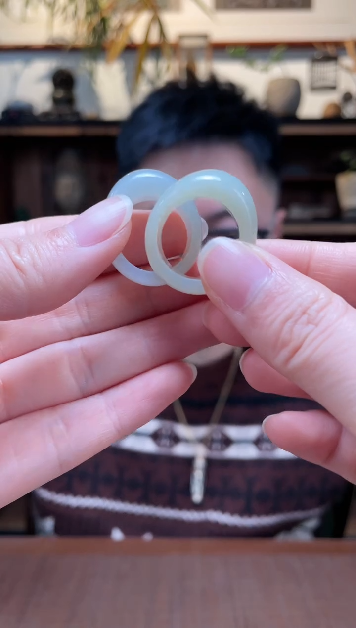 【闪购商品】和田玉指环未镶嵌14#和田玉指环QC多样性发一