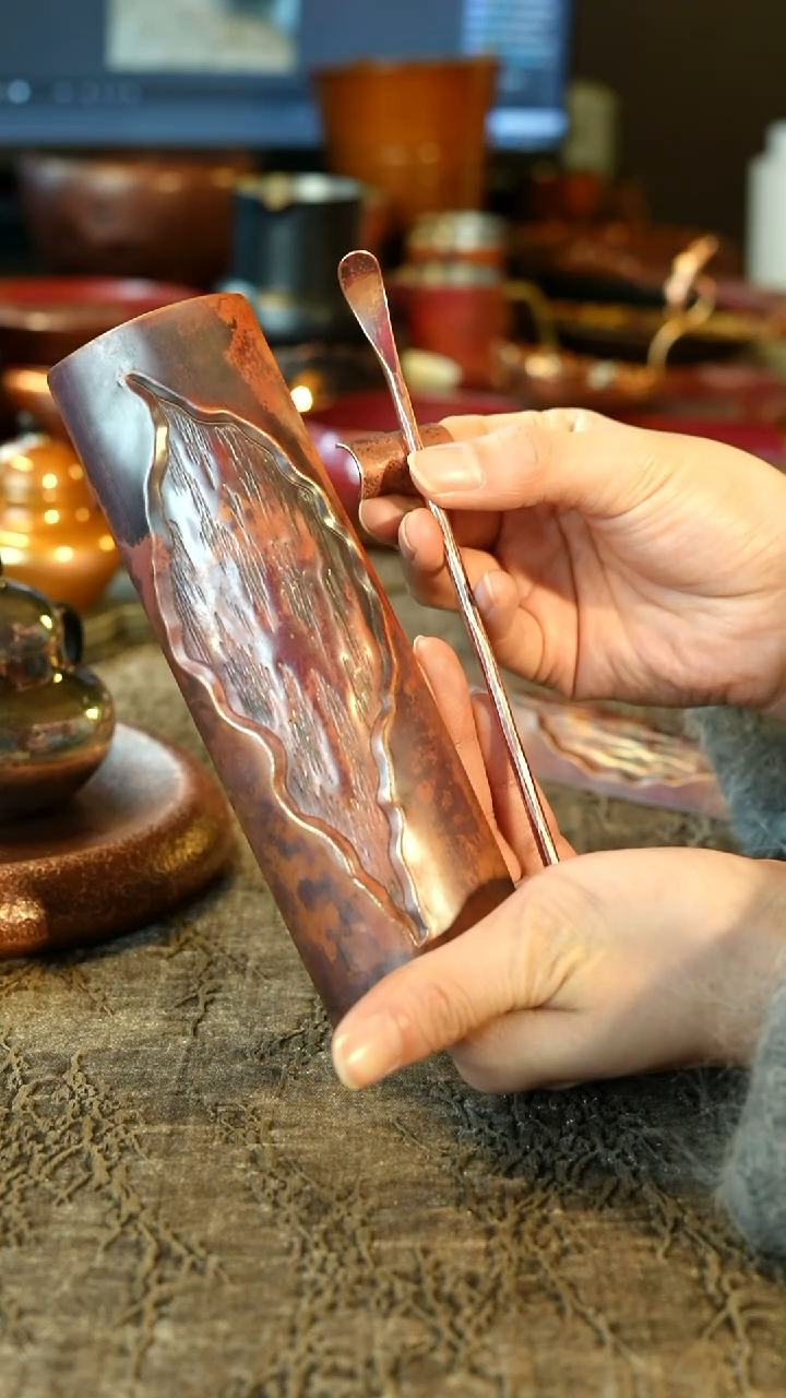 【闪购商品】记忆茶则三件套铜