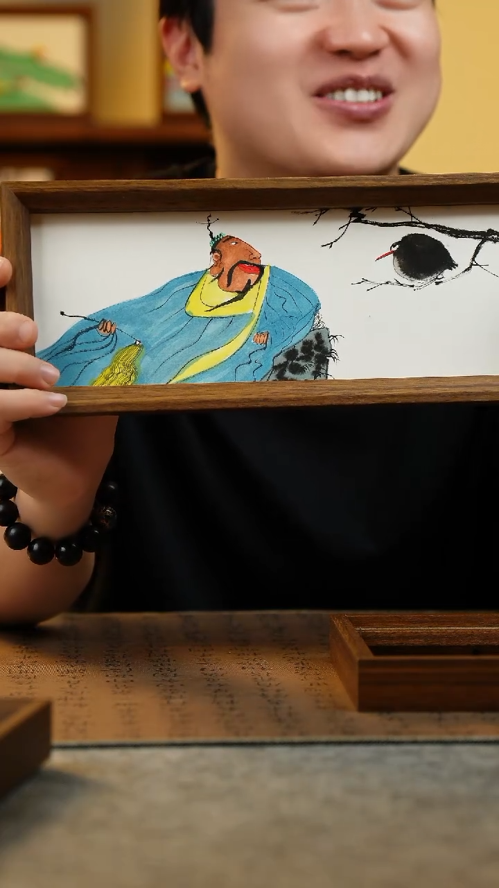 国画12.5*31.5纯手绘国风国画摆台