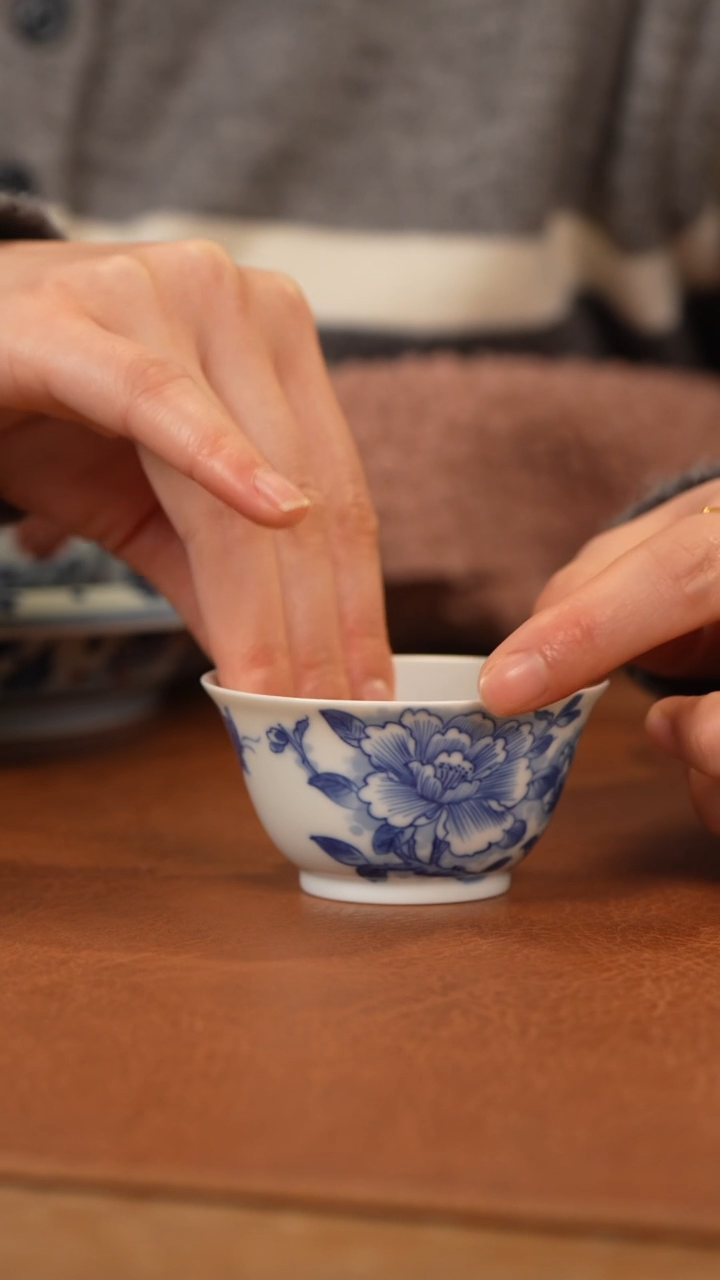 【闪购商品】杯古月芙蓉花撇口杯