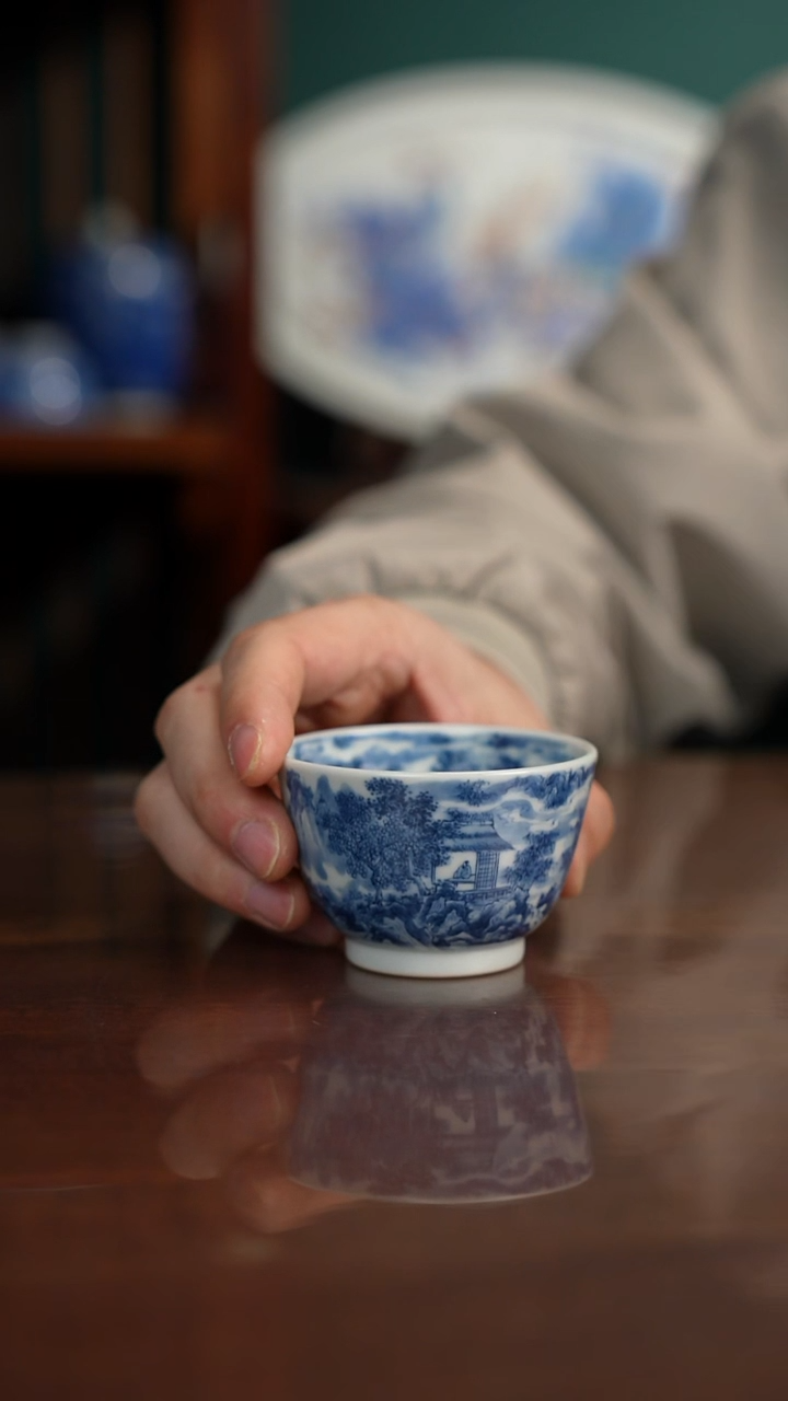 景琳藏 陋室铭山水杯