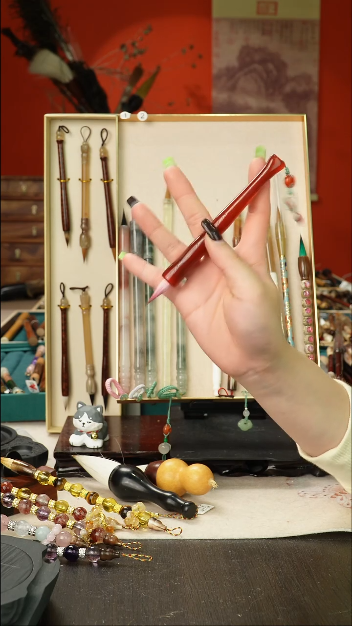 6号孤品高货毛笔链接 清水试笔 蘸墨不退