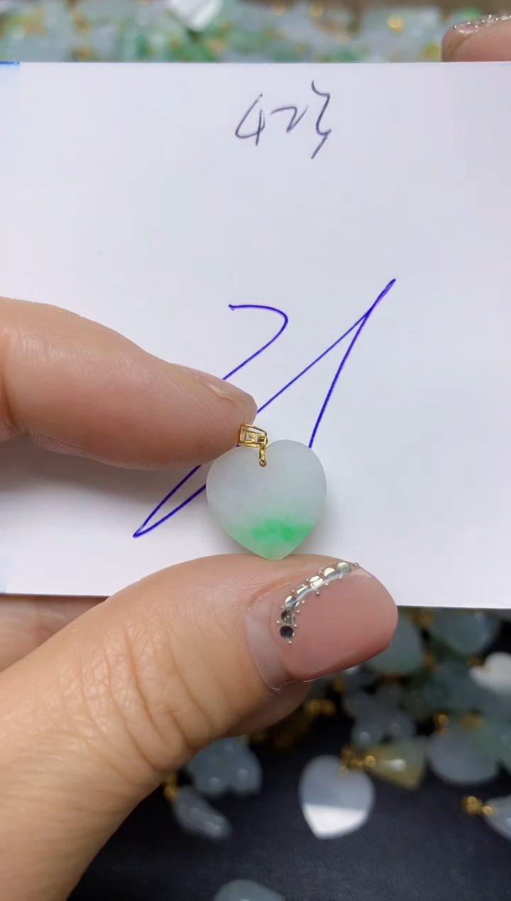 【闪购商品】翡翠挂件18K金镶嵌 天然翡翠A货