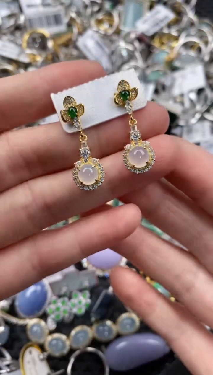 银S925镶嵌戒指翡翠10            6