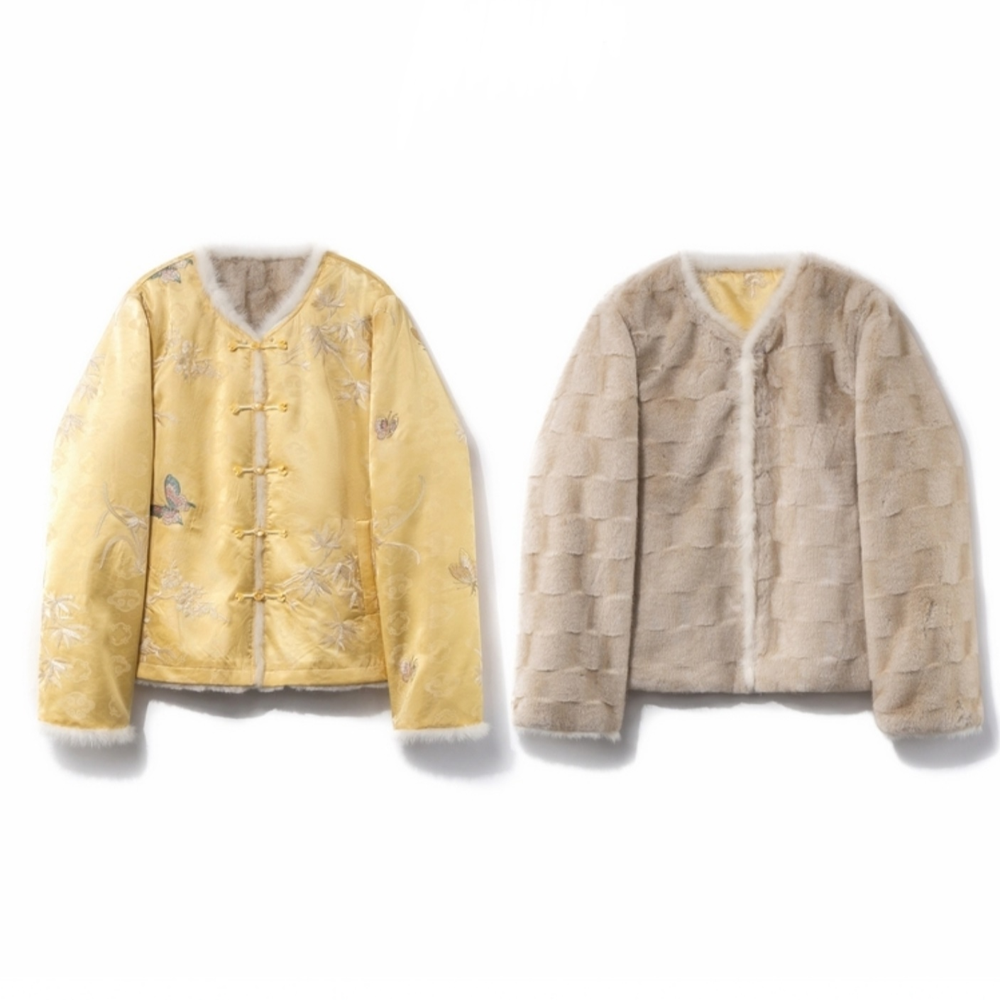 【蝶凤】中国风开襟绣花新中式刺绣拼接外套